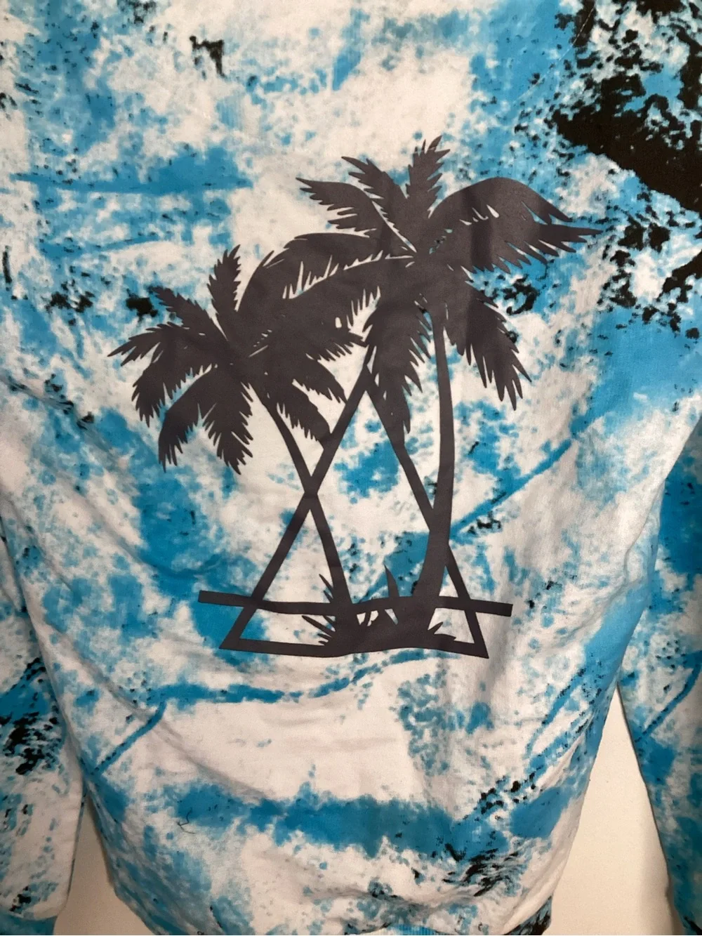 Eleven Paris Blue & Black Tie-Dye Graphic Pullover Sweatshirt & Short Set 12 y o